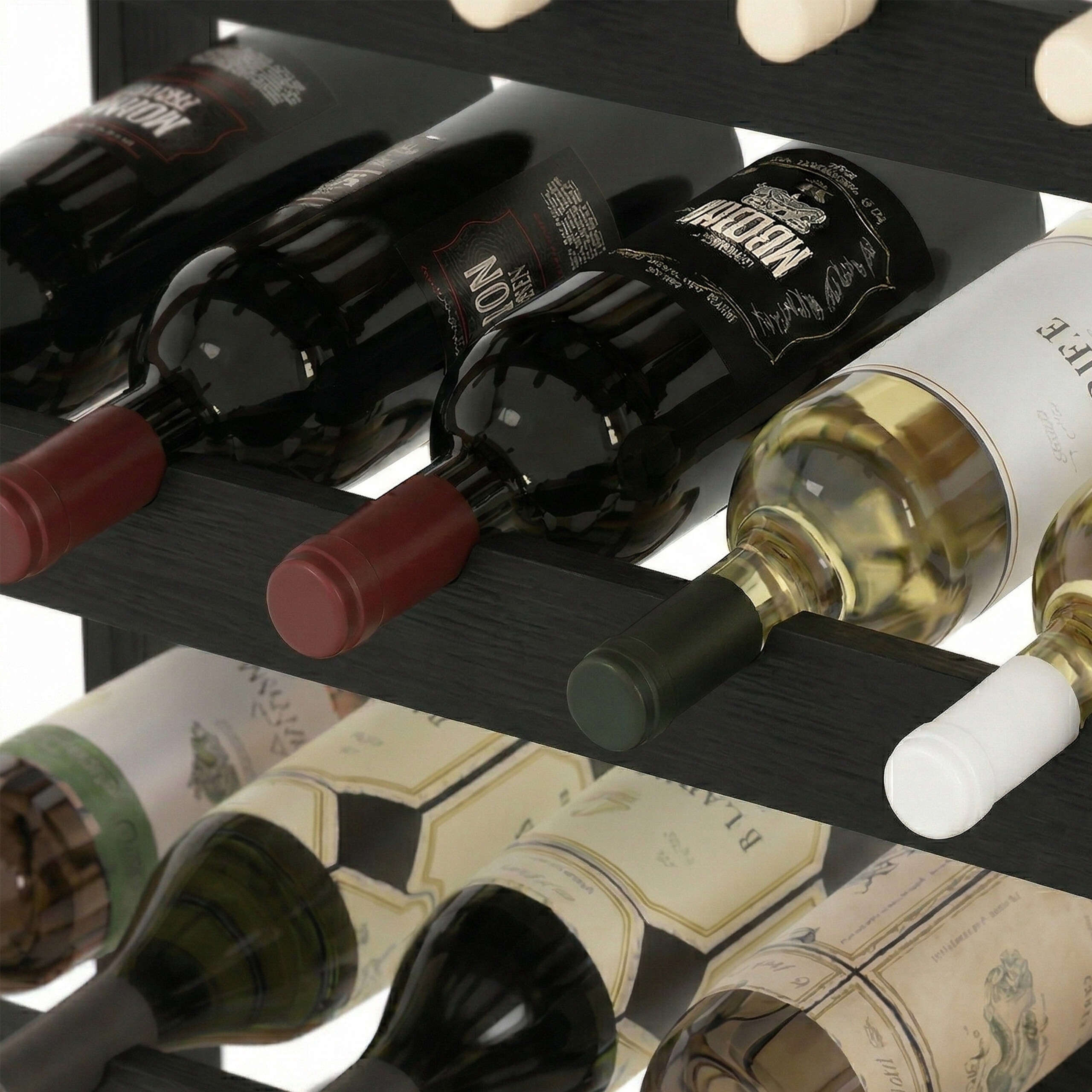 Weinregal Flaschenregal Weinflaschenhalter Weinbar Flaschenständer Walnussholz - Produktbild 4