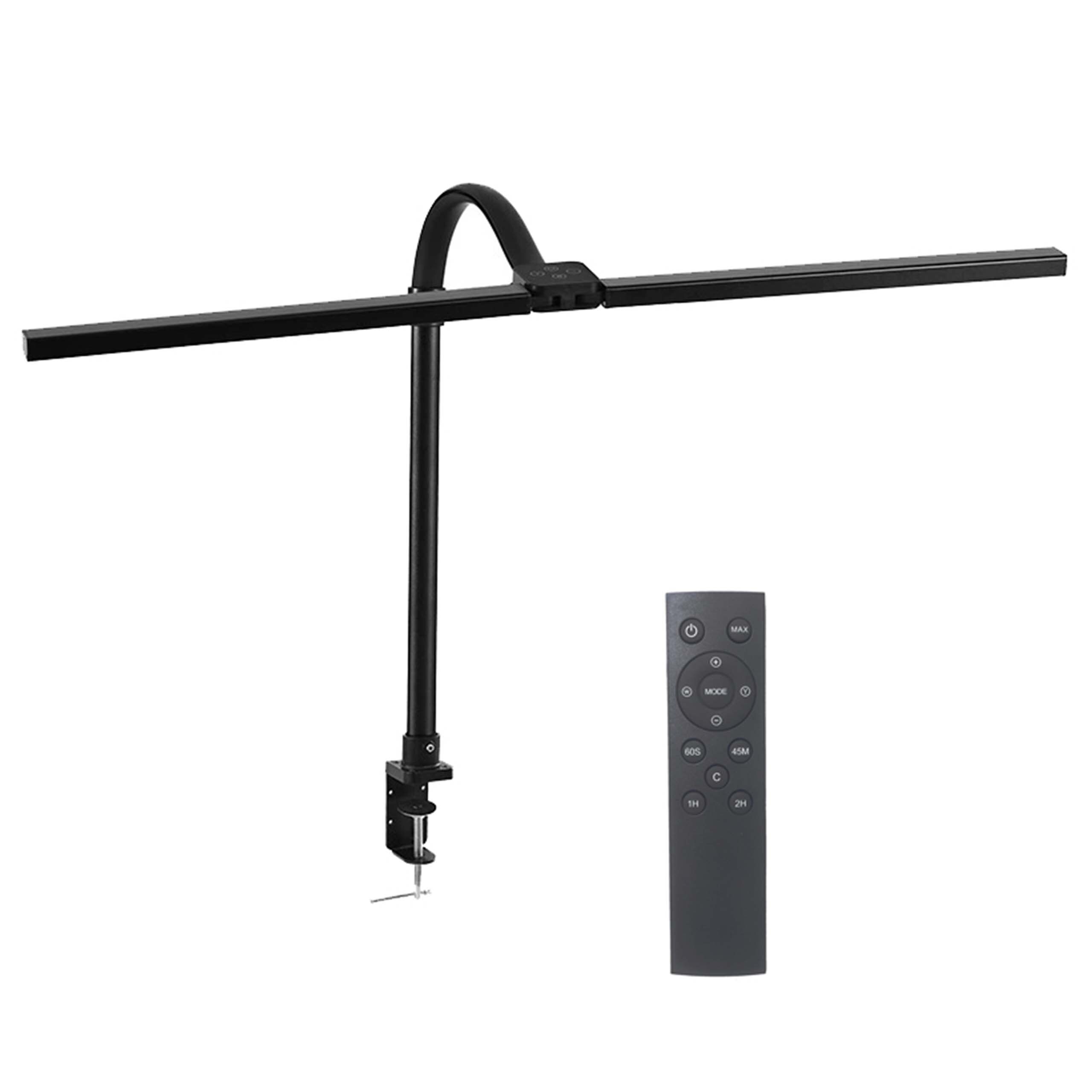 Desk lamp double head lamp clamp light LED light remote control touch