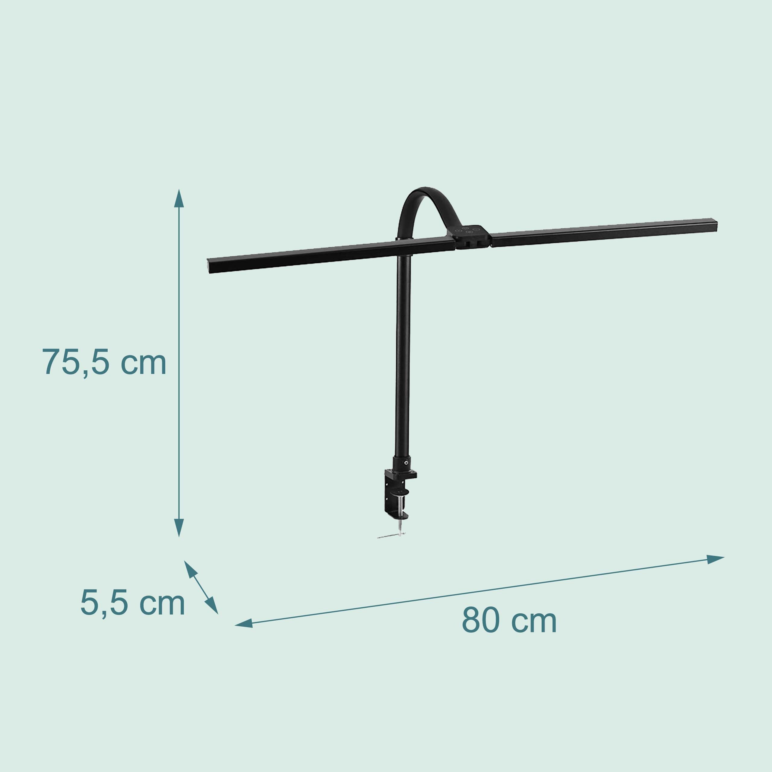 Desk lamp double head lamp clamp light LED light remote control touch - Produktbild 3
