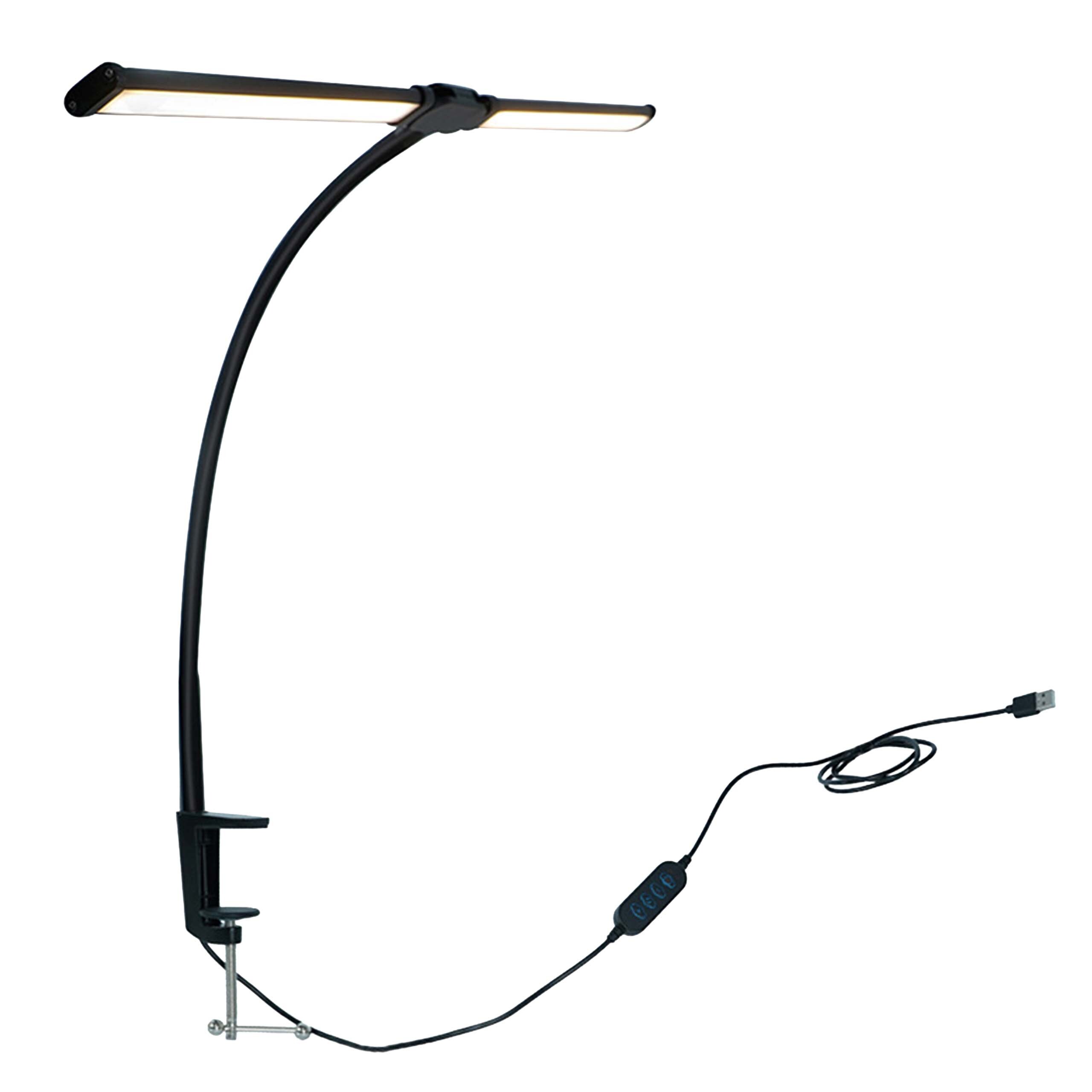 Desk lamp double head lamp clamp light LED light remote control USB