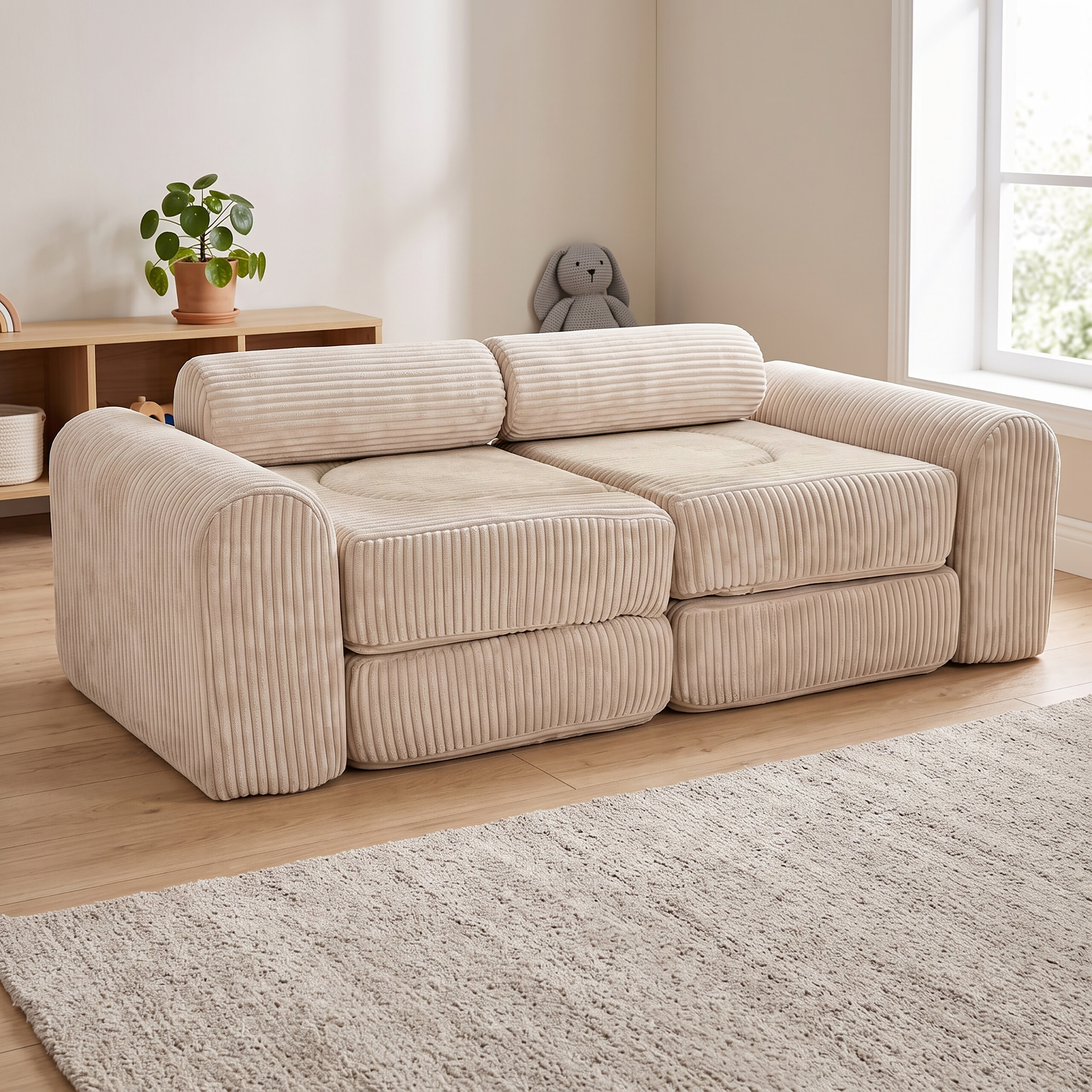 Kinder Spielsofa Kindersofa Kindercouch Spielcouch Bausteine Kuschelecke modular - Produktbild 1