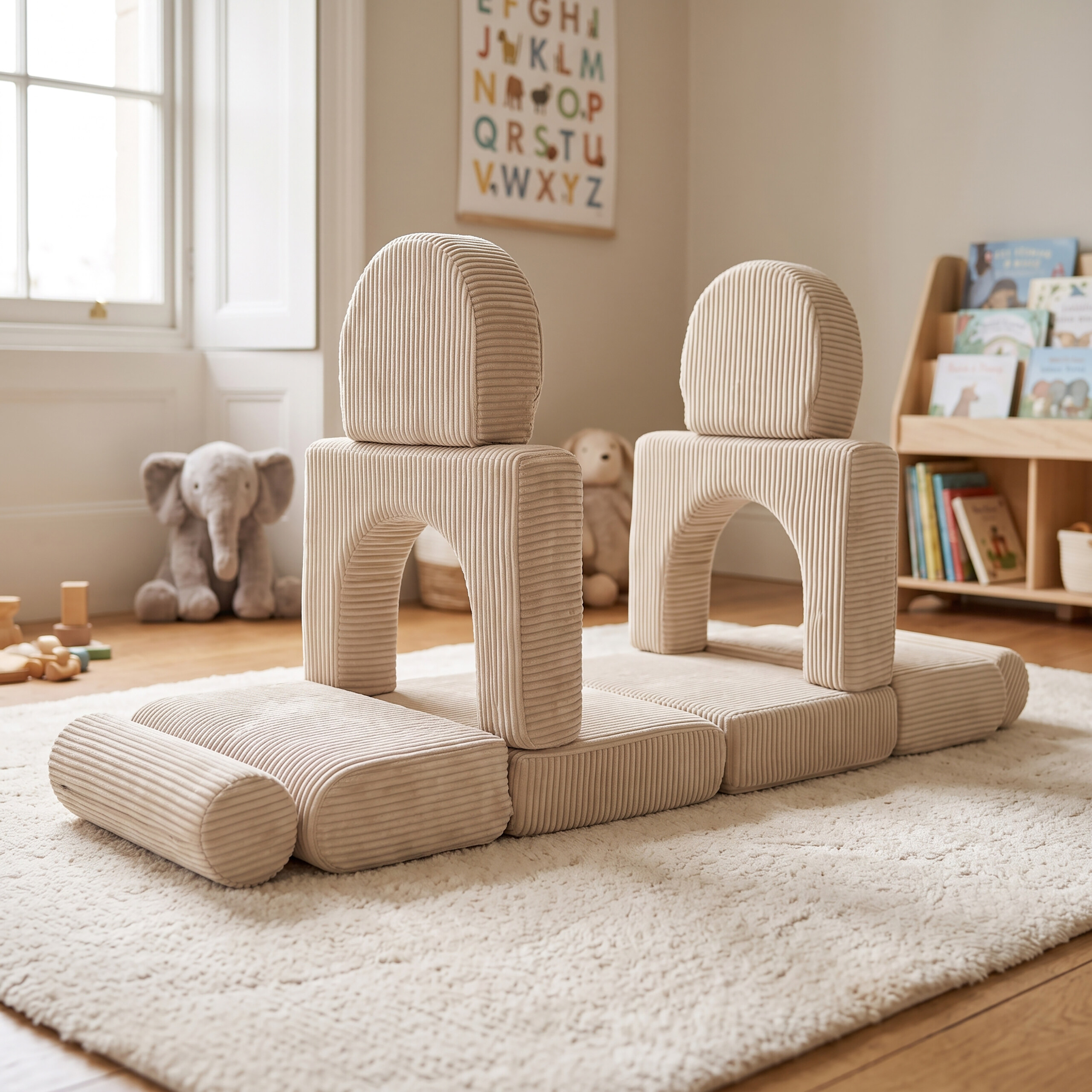 Kinder Spielsofa Kindersofa Kindercouch Spielcouch Bausteine Kuschelecke modular - Produktbild 2