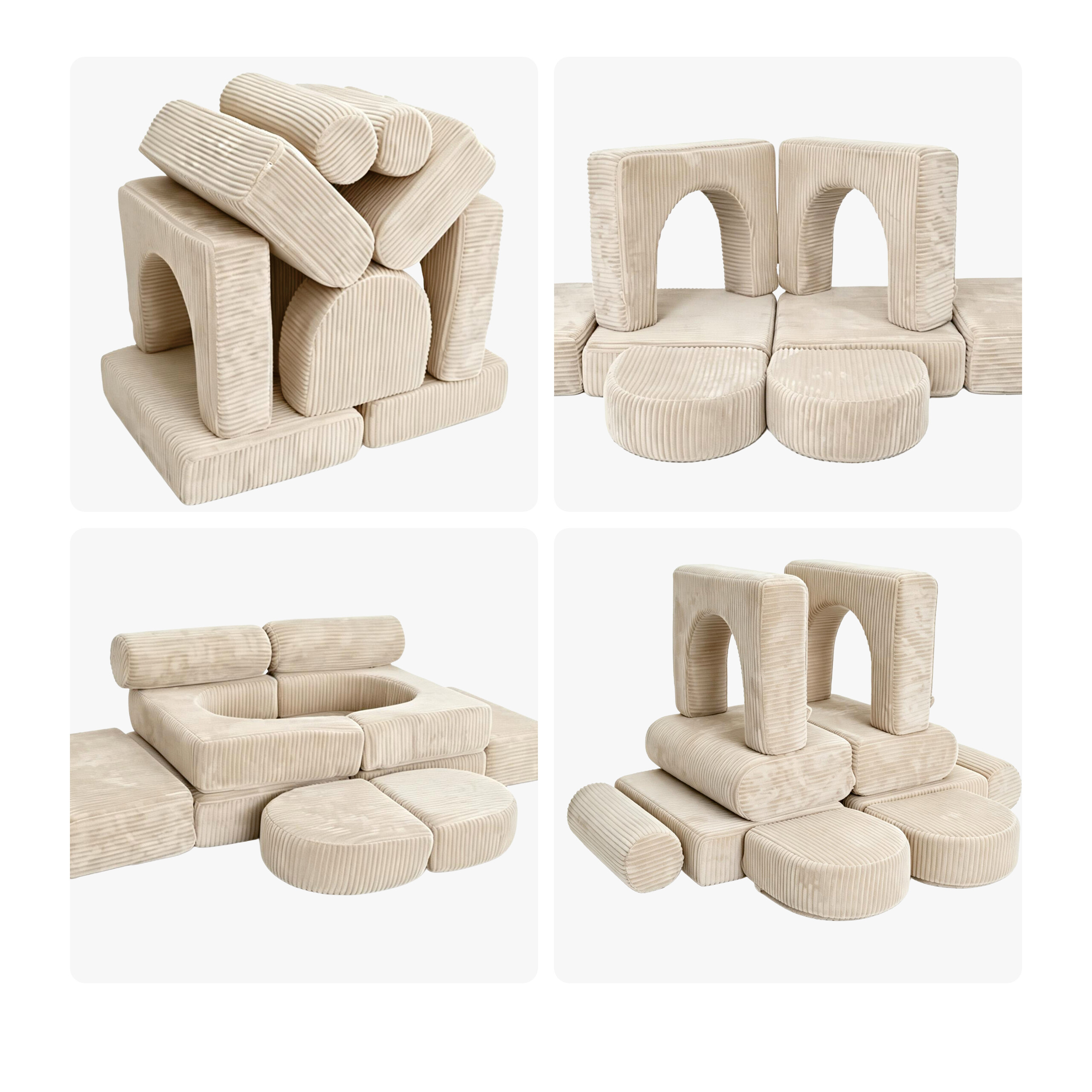 Kinder Spielsofa Kindersofa Kindercouch Spielcouch Bausteine Kuschelecke modular - Produktbild 4